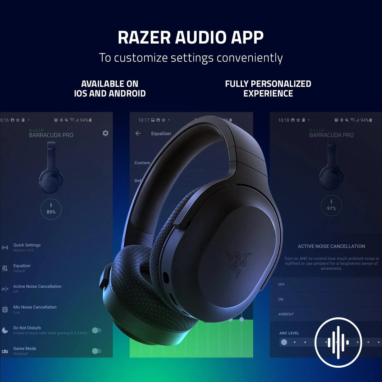 Razer Barracuda X Wireless Gaming & Mobile Headset - Black.