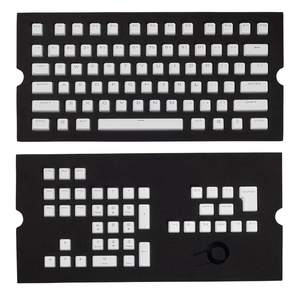 CORSAIR GAMING PBT Double-shot Keycaps Full 104/105-Keyset - White.