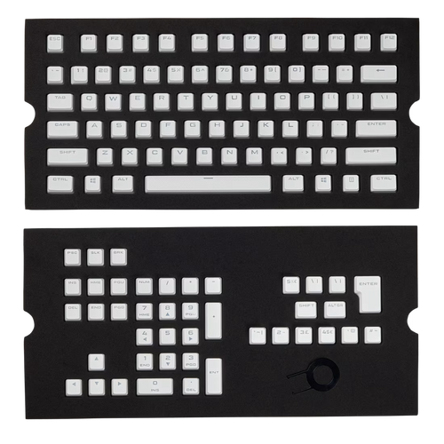 CORSAIR GAMING PBT Double-shot Keycaps Full 104/105-Keyset - White.