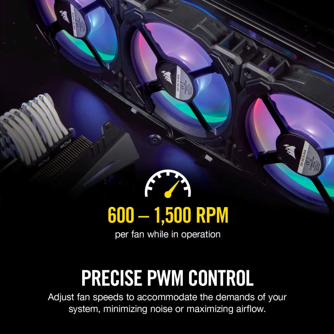 LL140 RGB 140mm Dual Light Loop RGB LED PWM Fan — 2 Fan Pack with Lighting Node PRO.