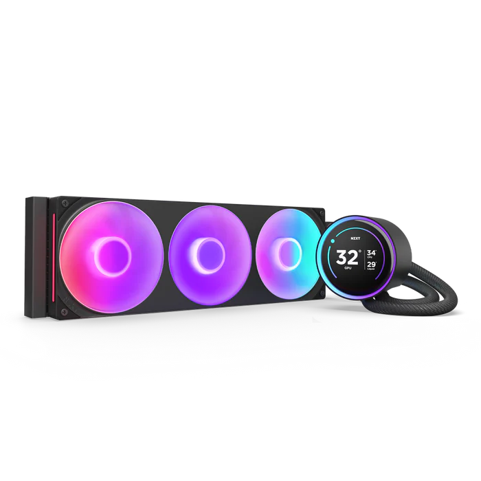 NZXT Kraken Elite RGB 360 360mm AIO CPU Liquid Cooler - Black.