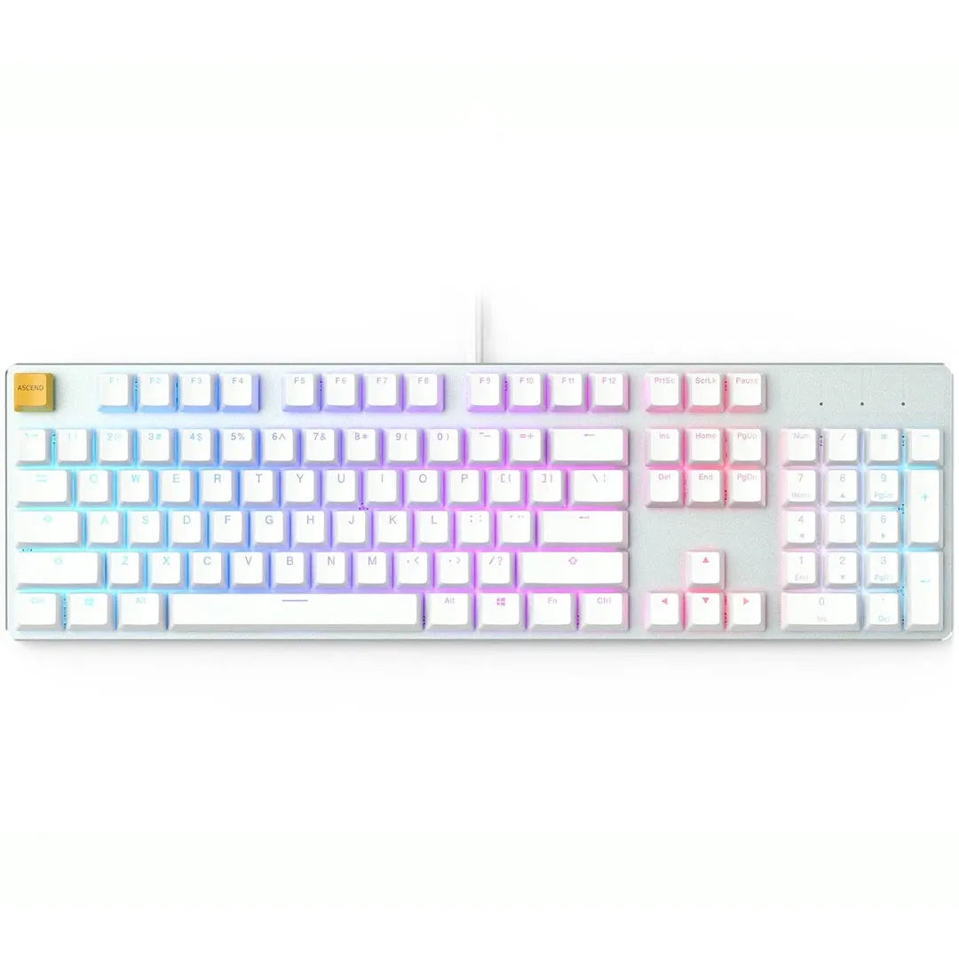 Glorious GMMK Full Size Pre Built Gaming Keyboard - White.