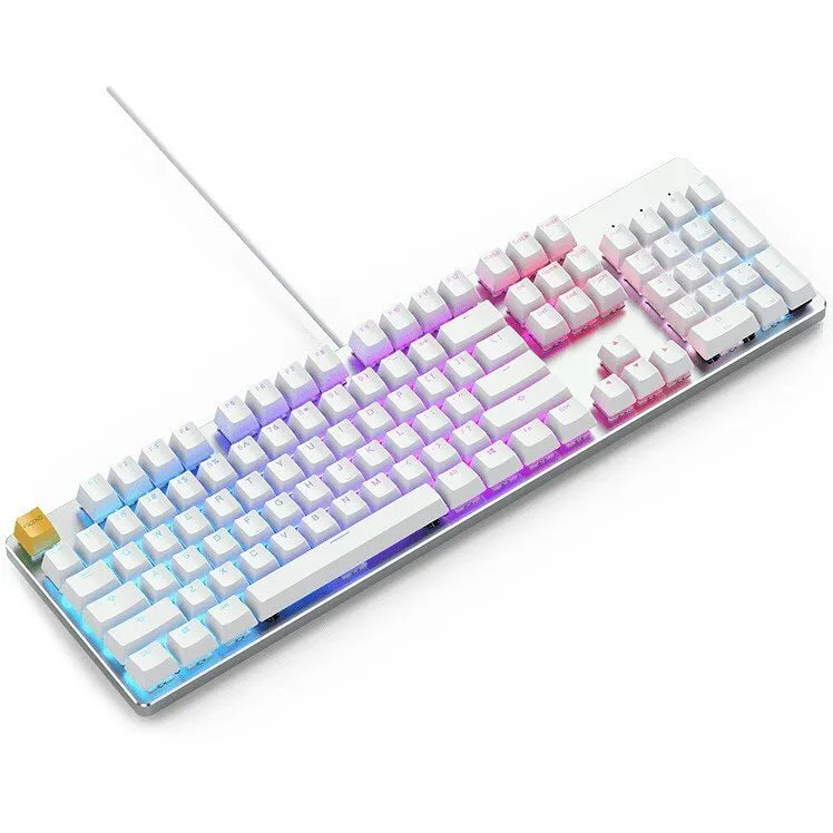 Glorious GMMK Full Size Pre Built Gaming Keyboard - White.