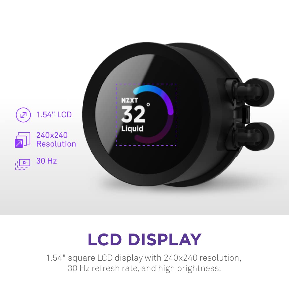 NZXT Kraken 240 - 240mm AIO CPU Liquid Cooler - Black.