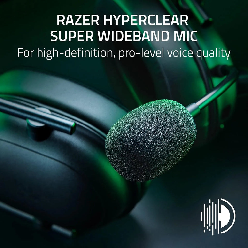 Razer BlackShark V2 HyperSpeed Wireless + Bluetooth Gaming Headset - Black.