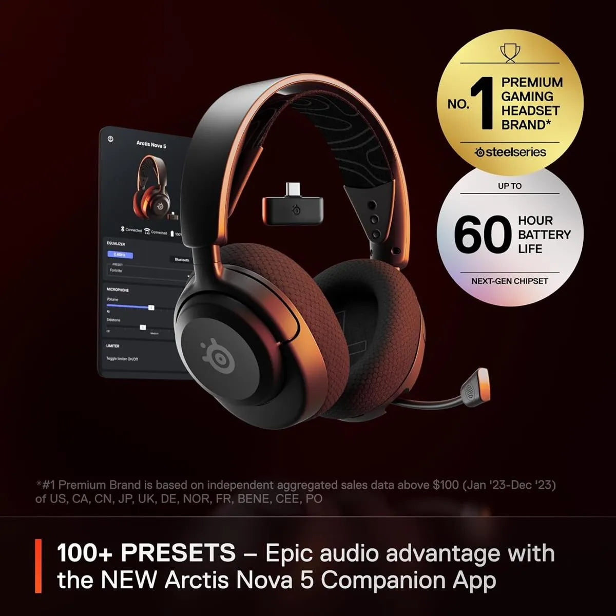 SteelSeries Arctis Nova 5 Wireless - Gaming Headset